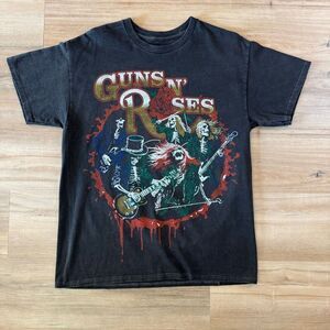 Urban Outfitters Guns And Roses Was Here Black Graphic Tour Shirt Size Medium